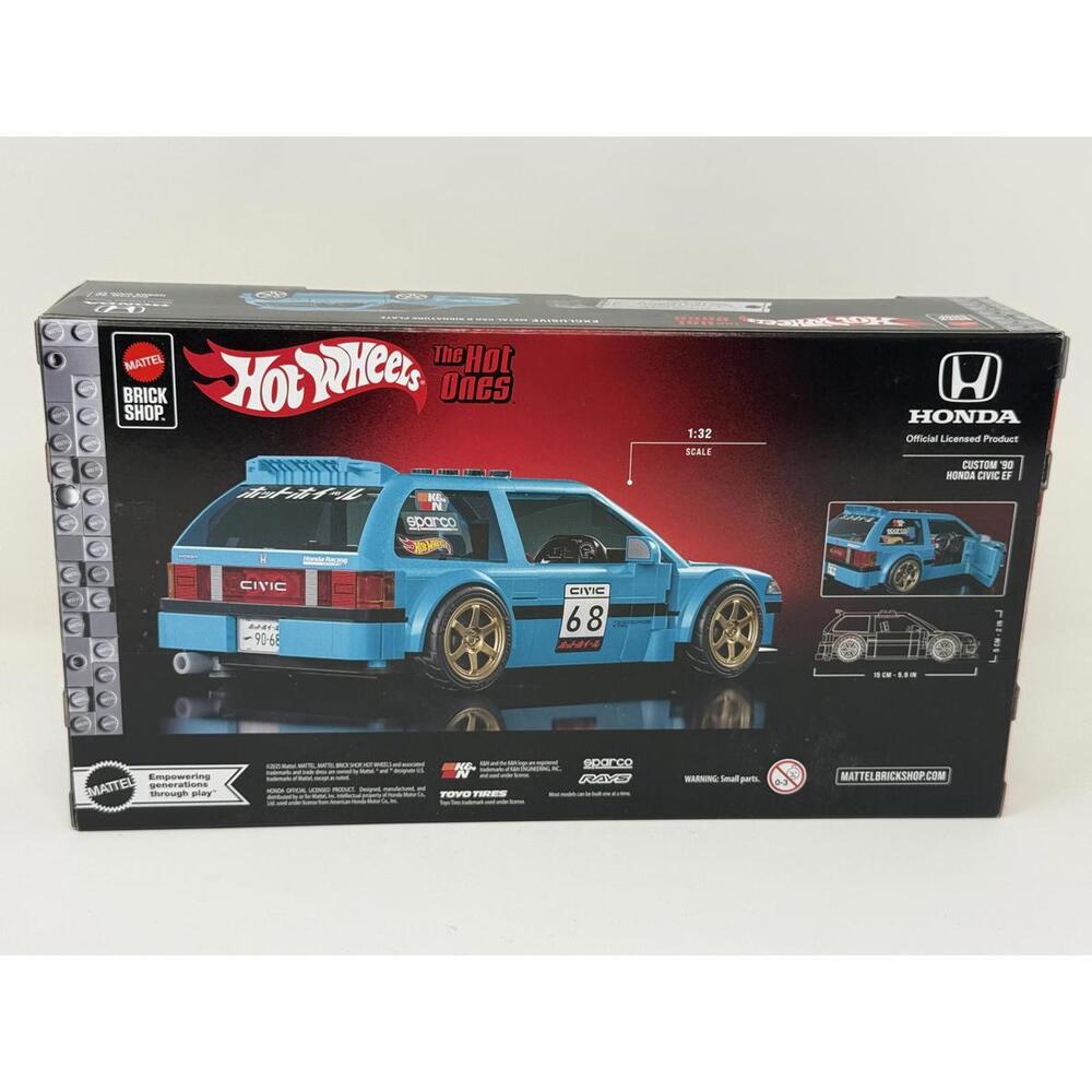 Hot Wheels Hot Ones Custom 90 Honda Civic EF Mattel Brick Shop Exclusive - Picture 3 of 6